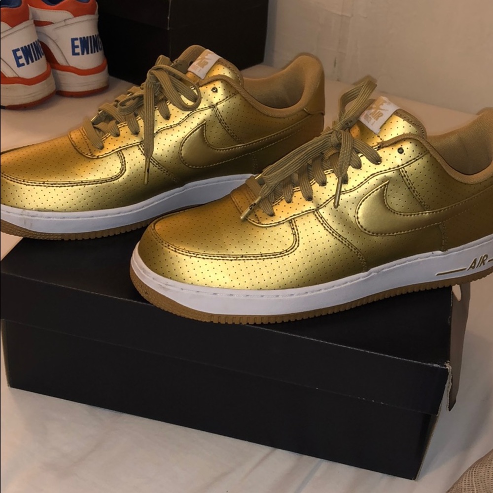 Gold Nike Air Force 1’s